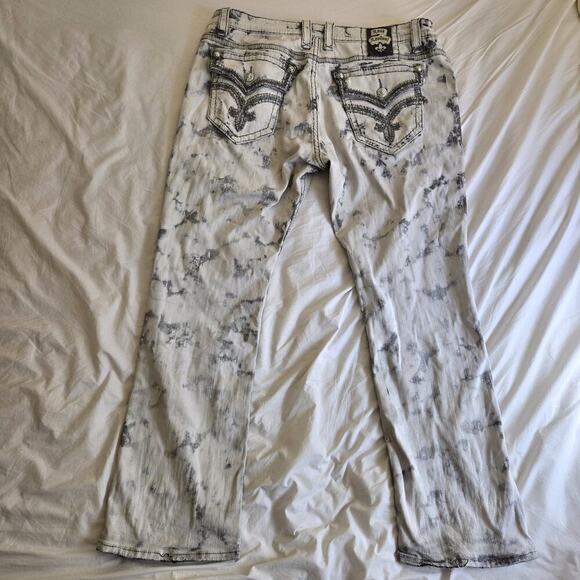 Rock Revival Mens Ben Alt-Straight TJ8894A33 Distressed Denim Jeans Size 44 x 33 - Picture 3 of 13